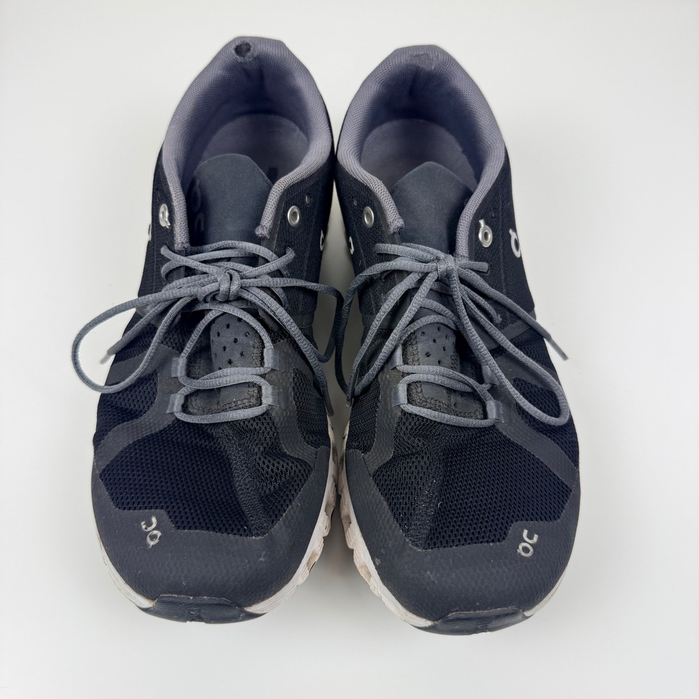 On Cloud Women 10.5 Running Shoes Black Gray Low Top Sneakers 19.0001